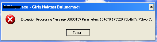 Emulator exe. Exception processing message 0xc0000013 unexpected parameters.